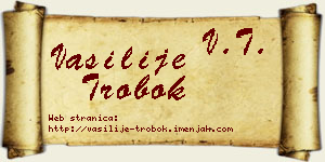 Vasilije Trobok vizit kartica